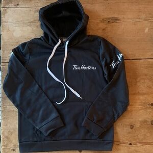 Kids Size L Tim Hortons Hoodie Sweatshirt dark grey